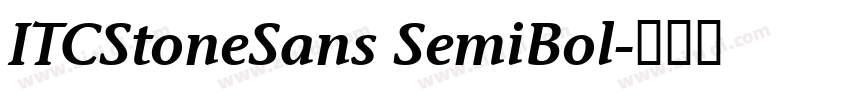 ITCStoneSans SemiBol字体转换